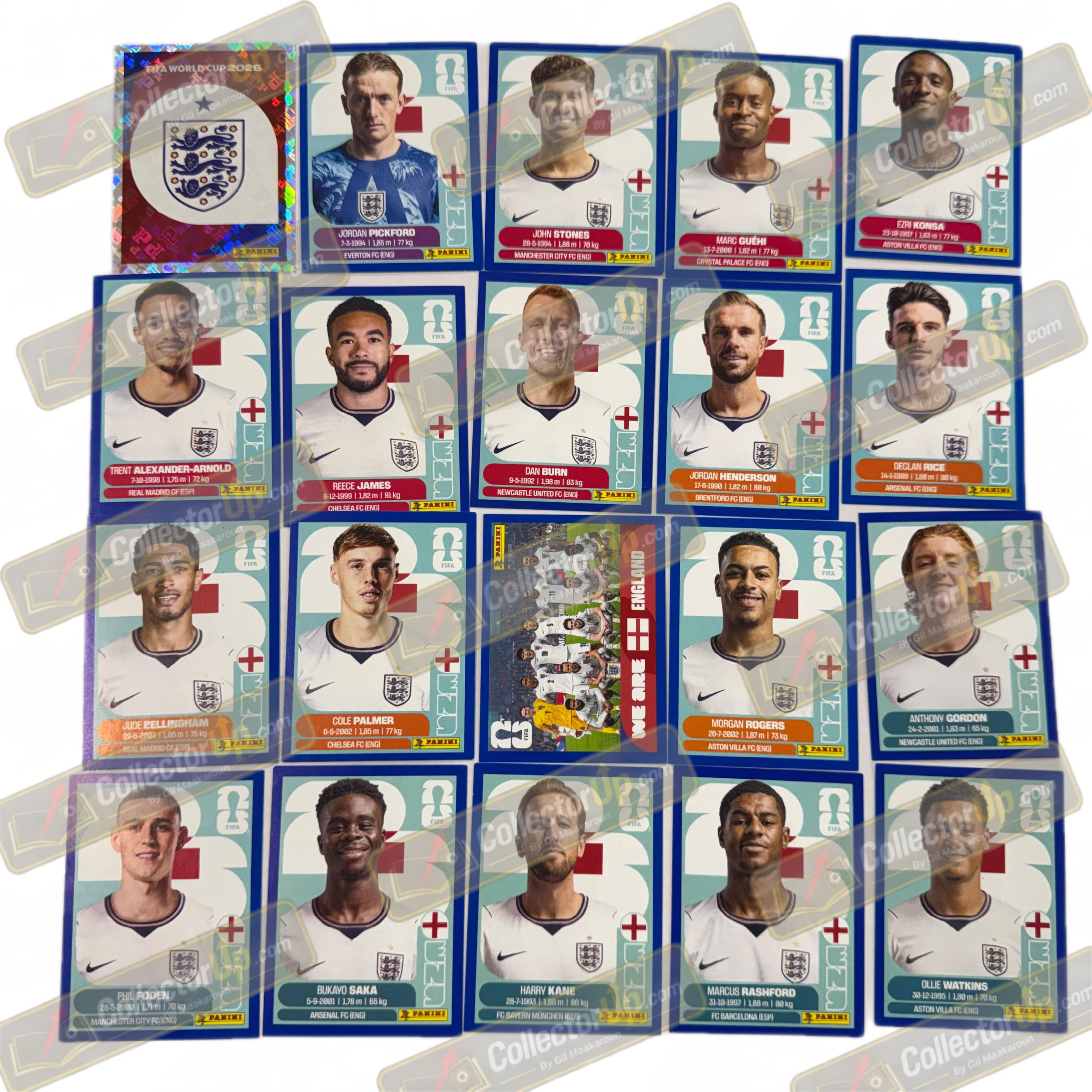 England — Blue Parallel Full Team Set