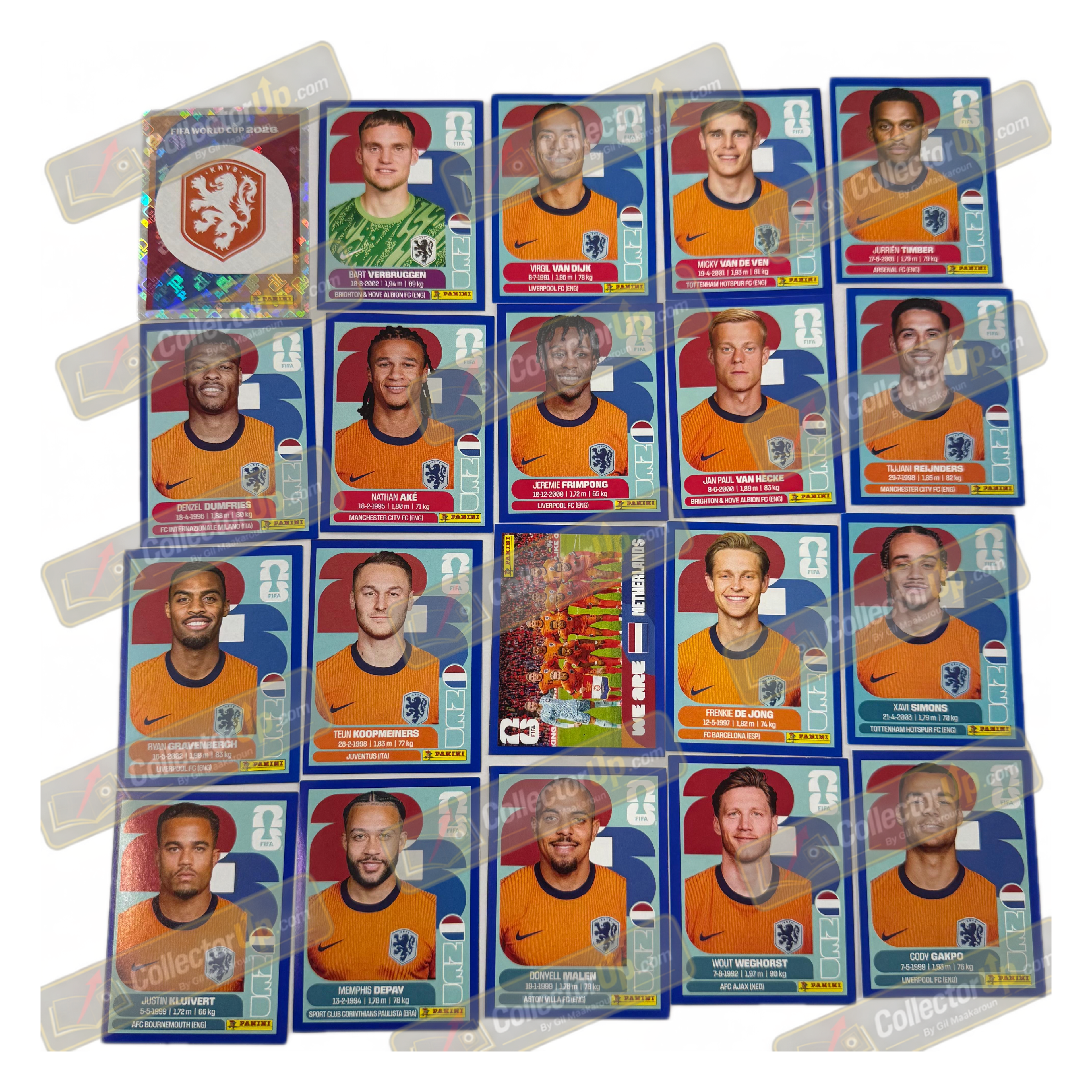 Netherlands — Blue Parallel Full Team Set