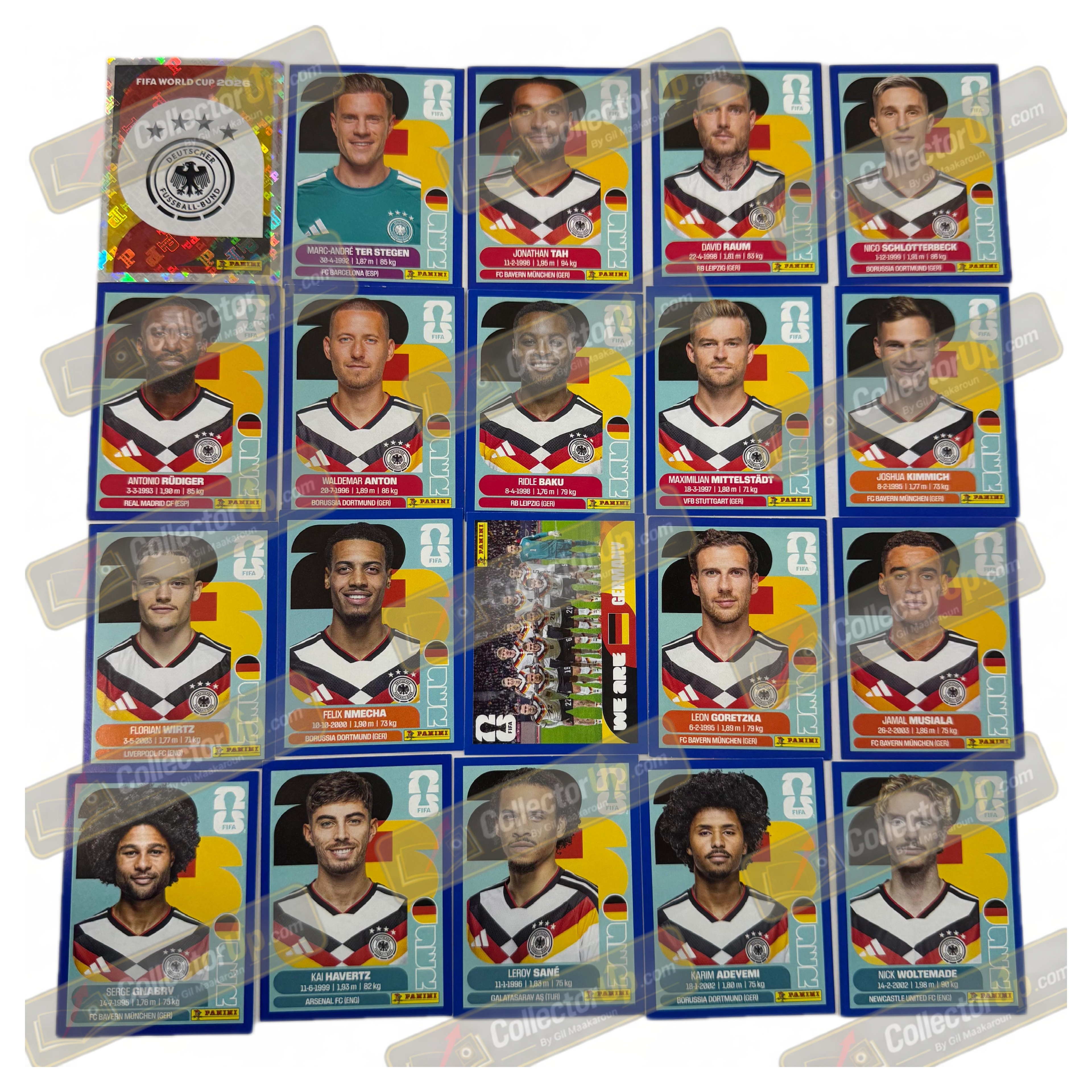 Germany — Blue Parallel Full Team Set