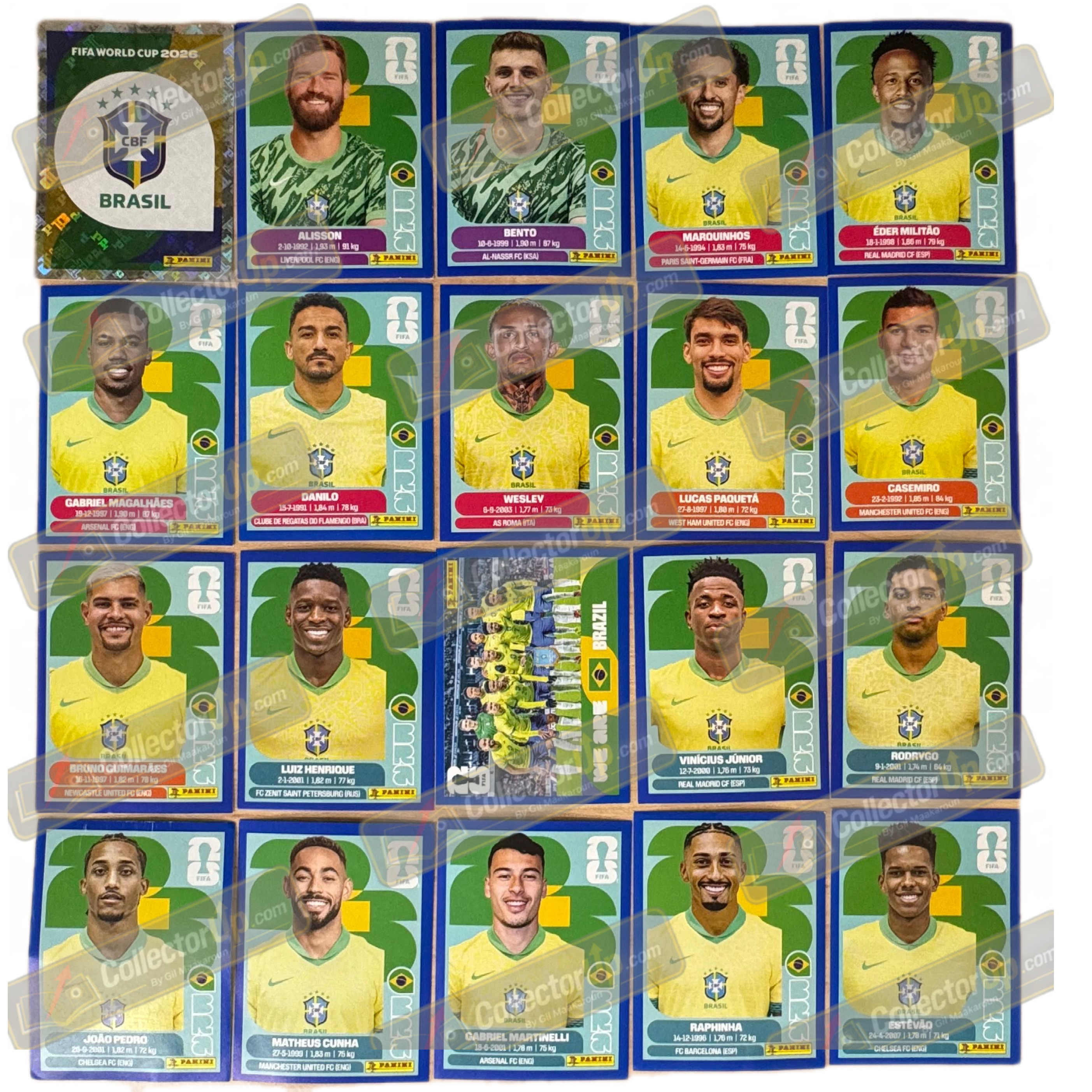 Brazil — Blue Parallel Full Team Set