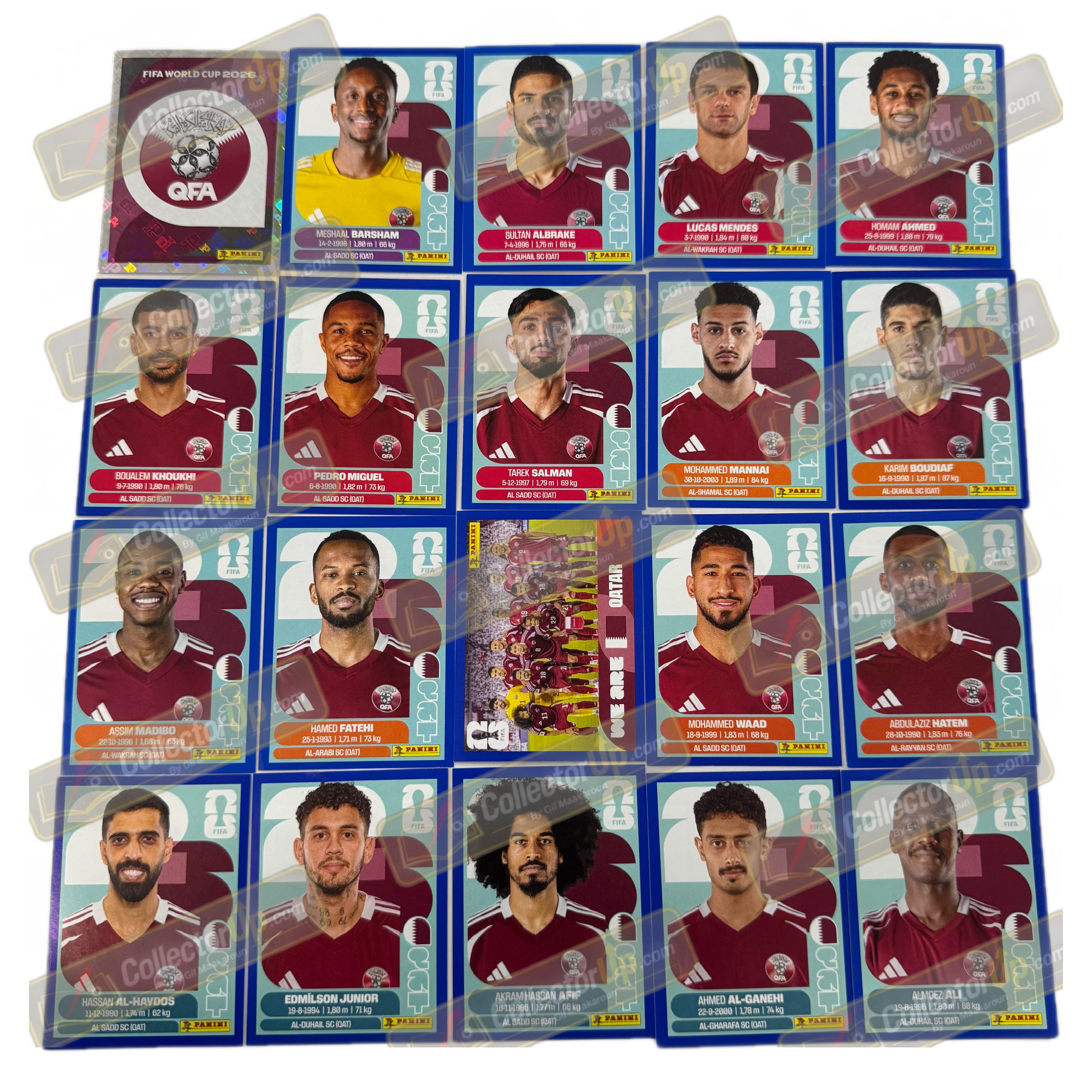 Qatar — Blue Parallel Full Team Set