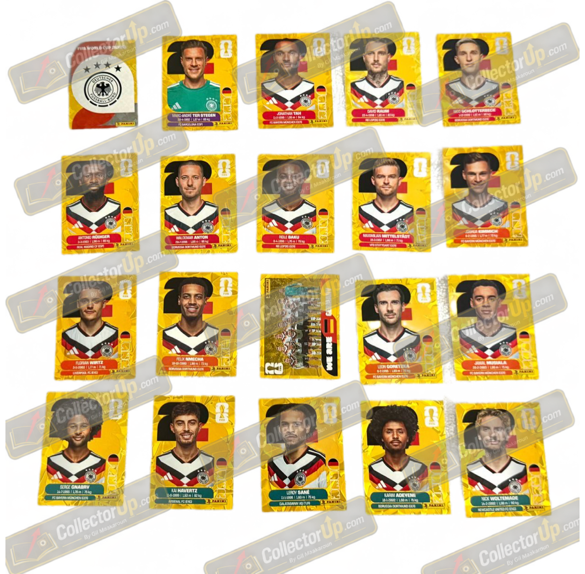 Germany — Gold Crumple Full Team Set