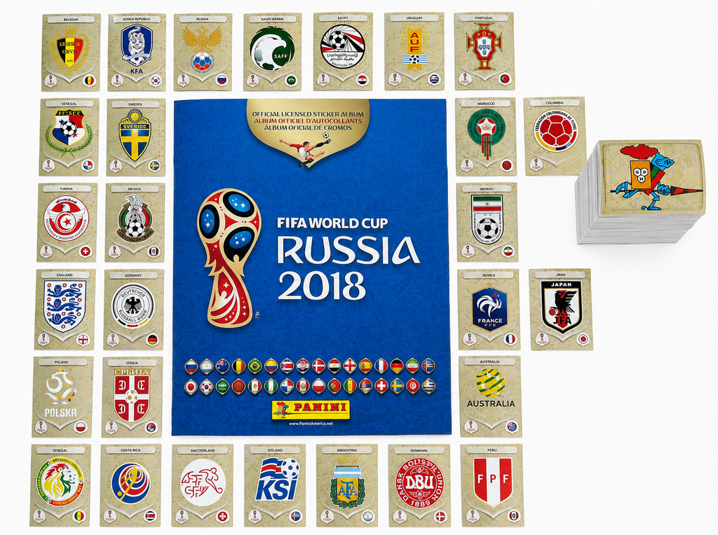 Panini FIFA World Cup Russia 2018 — Softcover Album + Complete Sticker Set